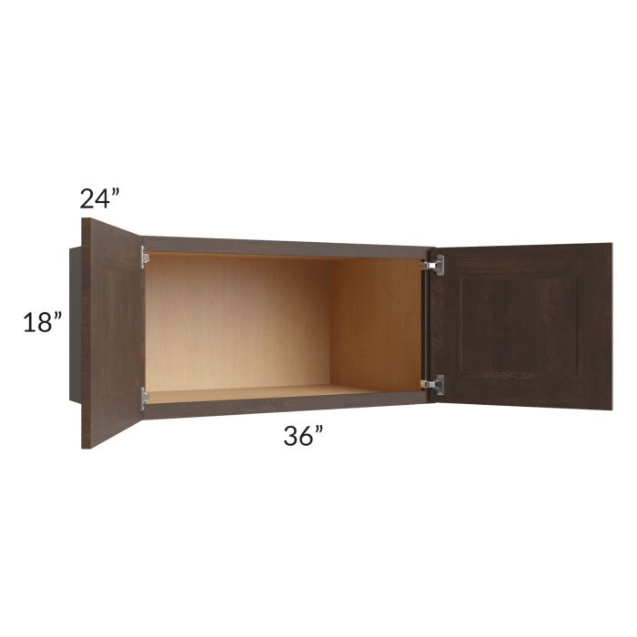 Tuscan Kona Brown 36x18x24 Wall Cabinet