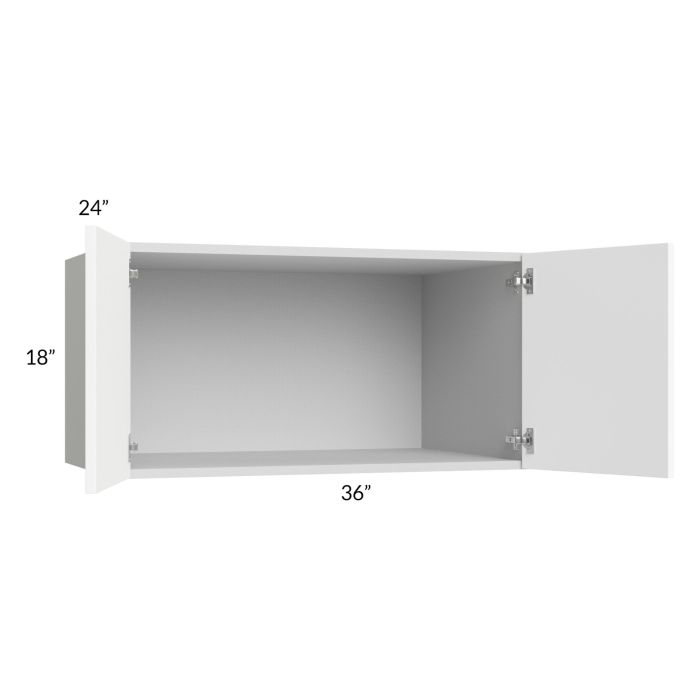 Milan White Matte 36x18x24 Wall Cabinet