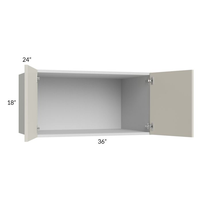 Milan Beige Matte 36x18x24 Wall Cabinet