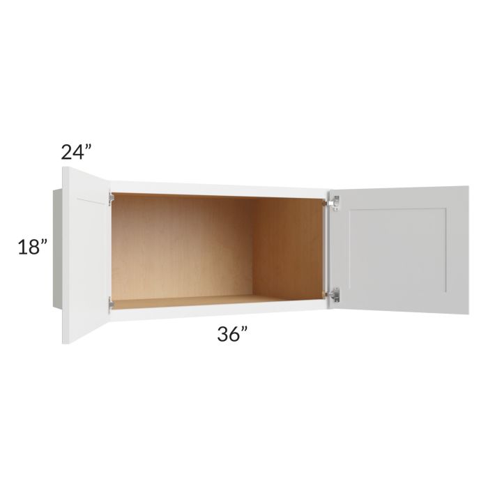 Bayville White 36x18x24 Wall Cabinet