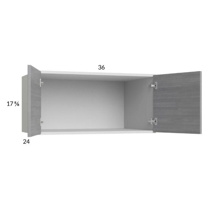 Euro Grey 36x17-5/8x24 Wall Cabinet