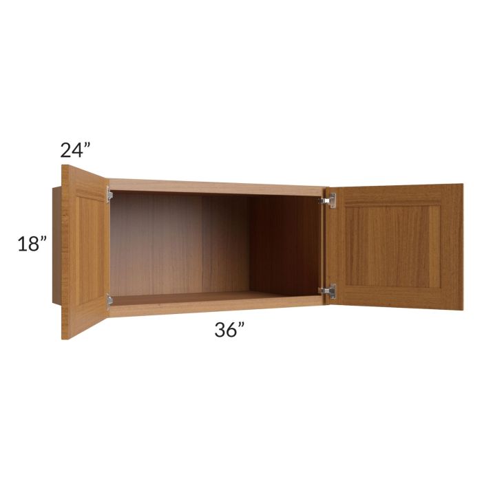 Artisan Walnut Shaker 36x18x24 Wall Cabinet