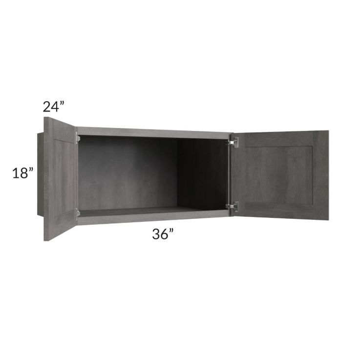 Providence Slate Grey 36x18x24 Wall Cabinet