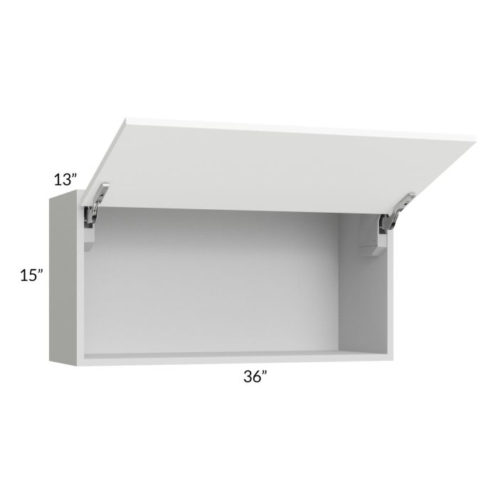 Milan White Matte 36x18 Lift-Up Door Wall Cabinet