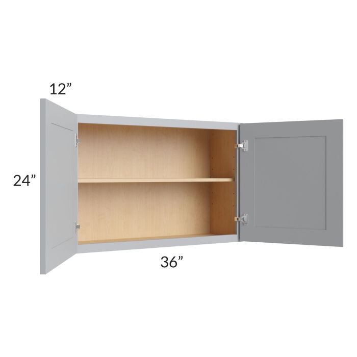 Asheville Grey Shaker 36x24 Wall Cabinet