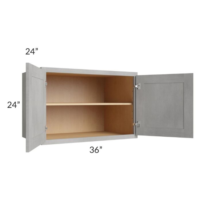 Gramercy Grey Mist 36x24x24 Wall Cabinet