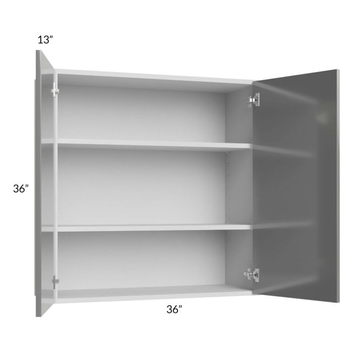 Milan Grey Gloss 36x36 Wall Cabinet