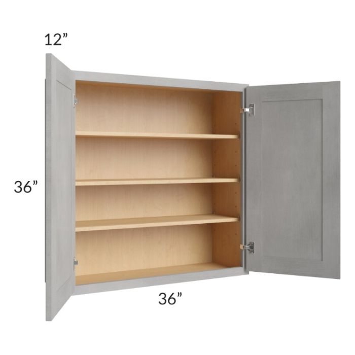 Gramercy Grey Mist 36x36 Wall Cabinet