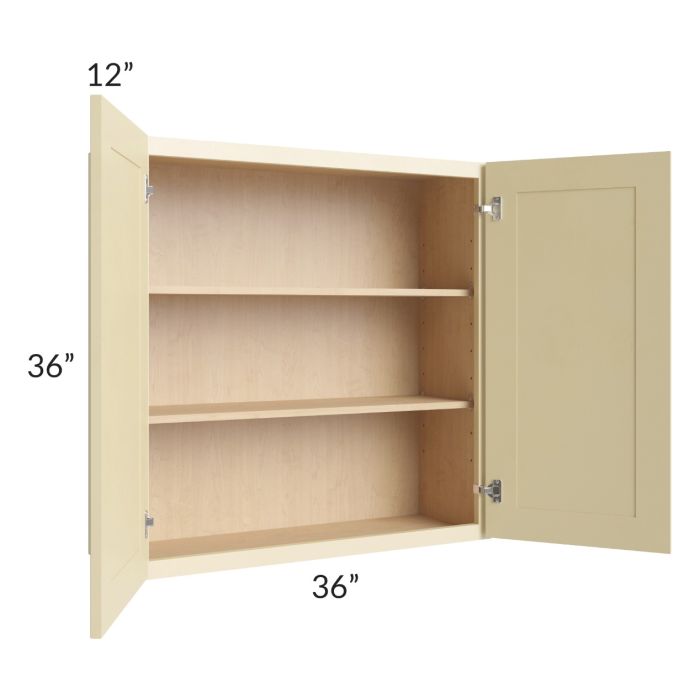 Phoenix Cream Glaze 36x36 Wall Cabinet