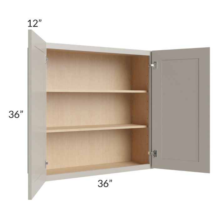 Stratton Light Grey Shaker 36x36 Wall Cabinet