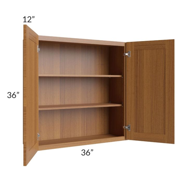 Artisan Walnut Shaker 36x36 Wall Cabinet