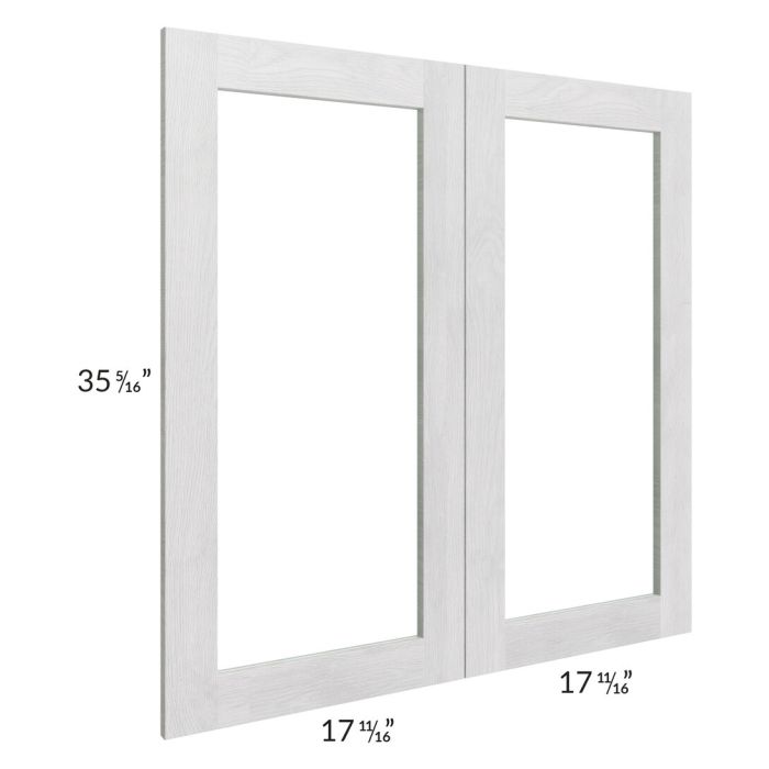 Heather Grey Shaker 36x36 Glass Door Only with Glass Included