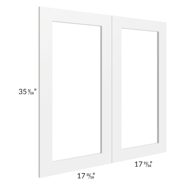 Alpine White Shaker 36x36 Glass Door Only with Glass Included
