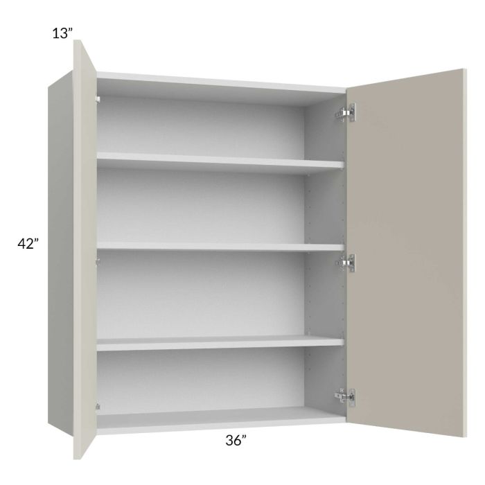 Milan Beige Matte 36x42 Wall Cabinet