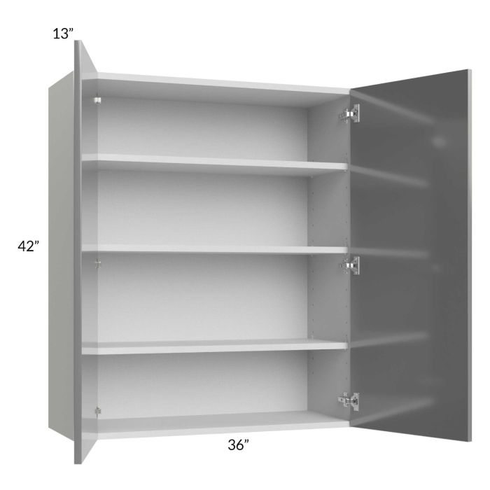 Milan Grey Gloss 36x42 Wall Cabinet