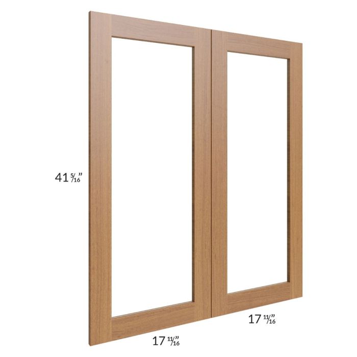 Artisan Walnut Shaker 36x42 Glass Door Only with Glass Included