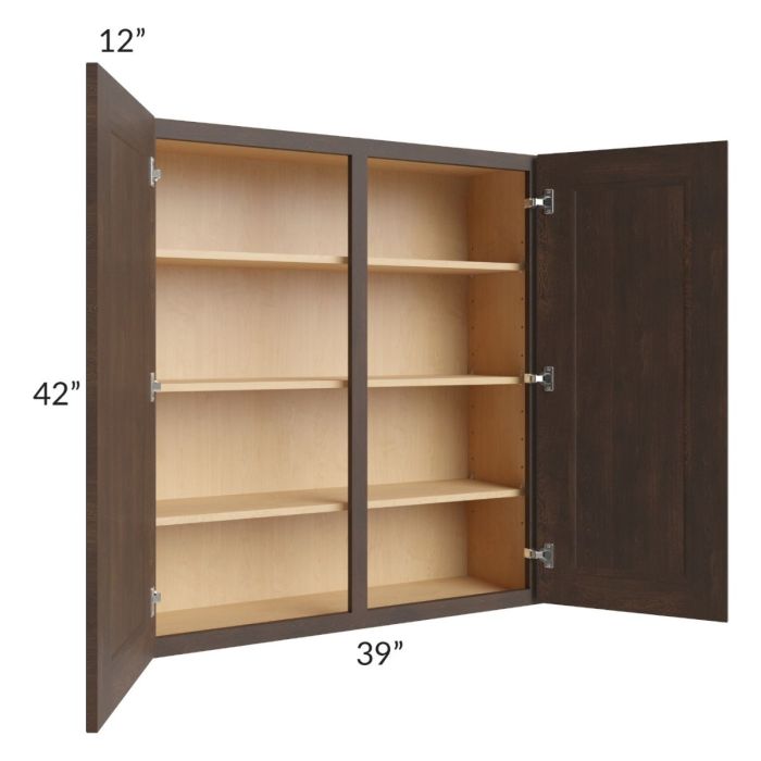 Tuscan Kona Brown 39x42 Wall Cabinet
