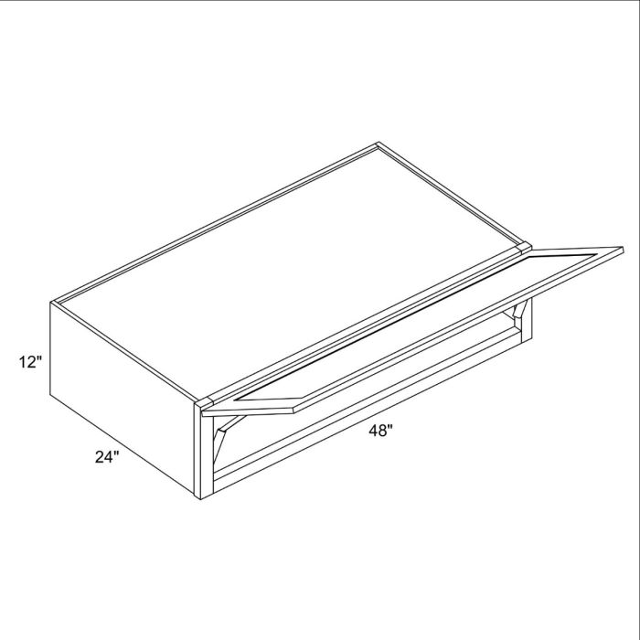 Union 48x12x24 Lift Up Refrigerator Wall Cabinet