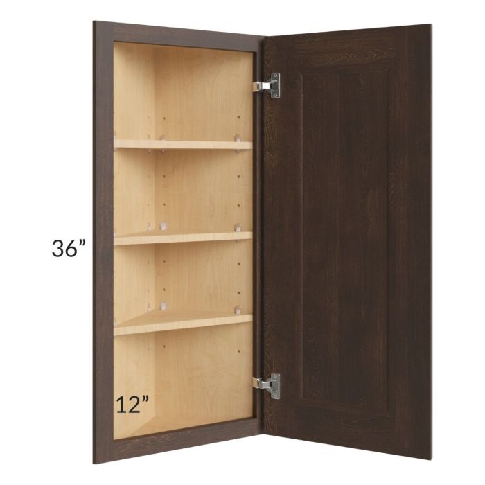 Tuscan Kona Brown 12x36 Wall End Cabinet