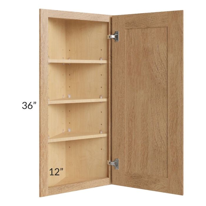 Midtown Timber Shaker 12x36 Wall End Cabinet