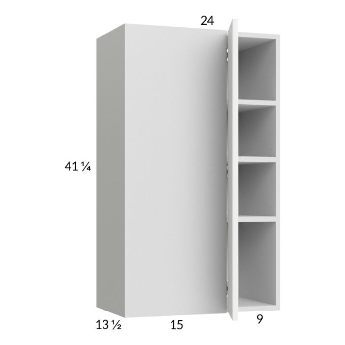 Euro Gloss White 24x40-1/4 Blind Corner Wall Cabinet