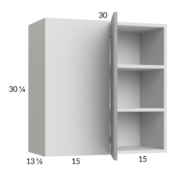 Euro Grey 30x30-1/4 Blind Corner Wall Cabinet