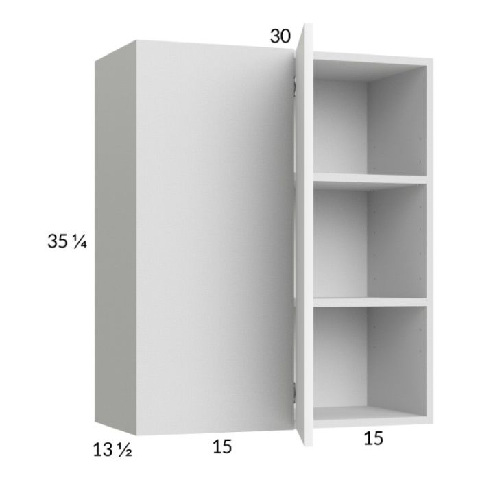 Euro Gloss White 30x35-1/4 Blind Corner Wall Cabinet