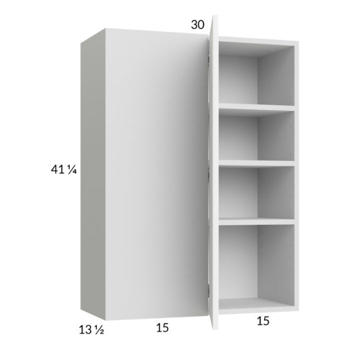 Euro Gloss White 30x40-1/4 Blind Corner Wall Cabinet