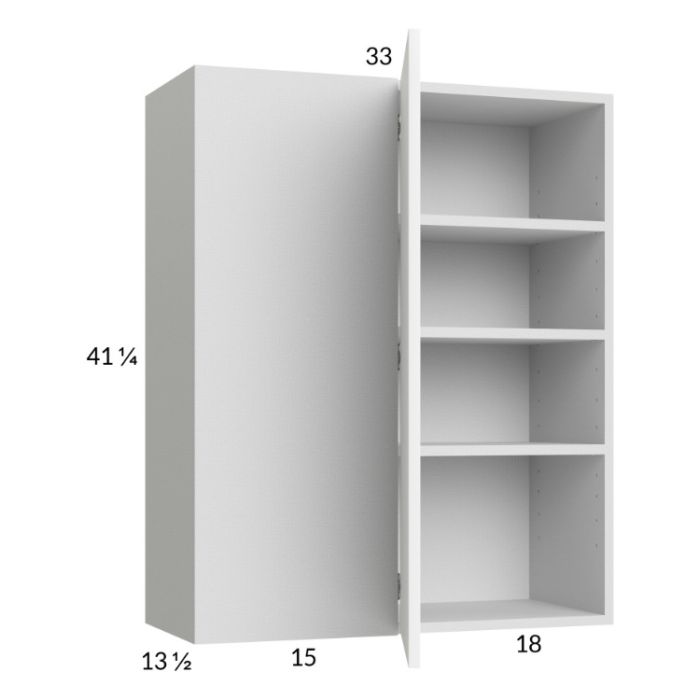 Euro Gloss White 33x40-1/4 Blind Corner Wall Cabinet
