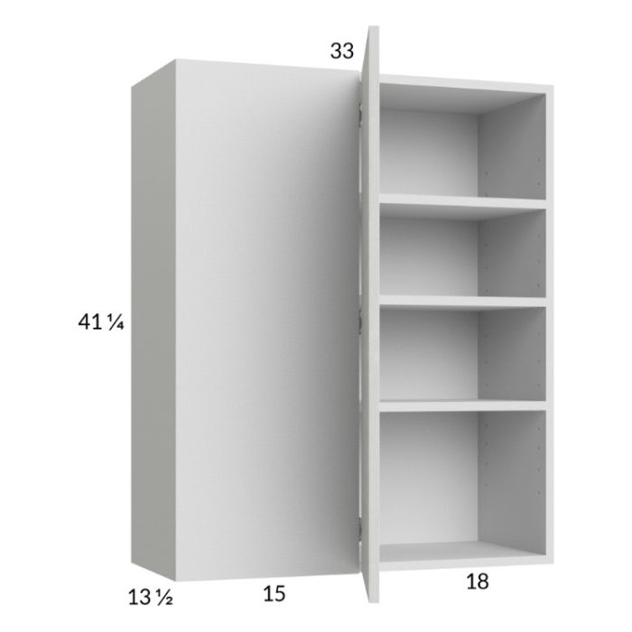 Euro White Grain 33x40-1/4 Blind Corner Wall Cabinet