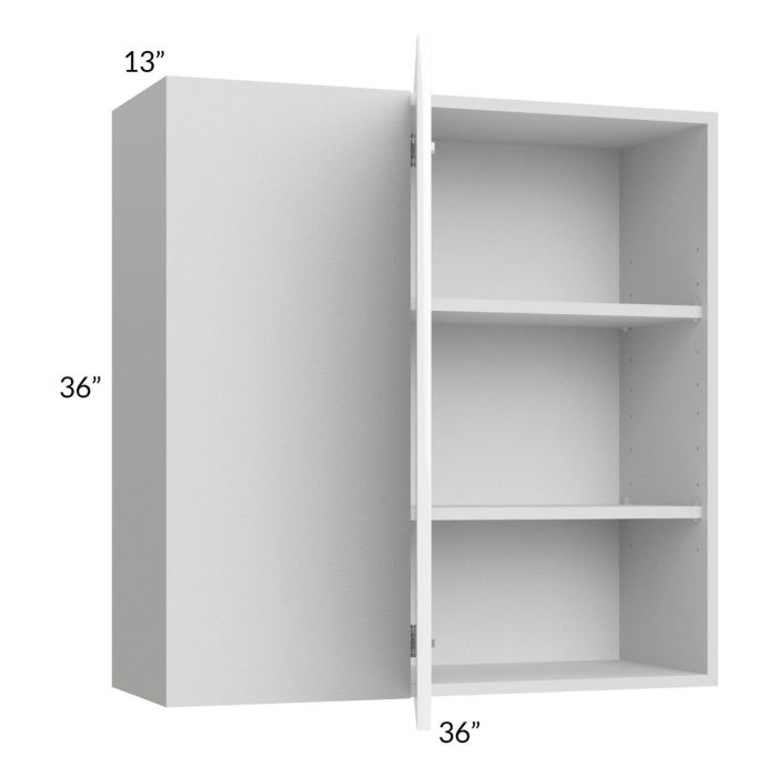 Milan White Gloss 36x36 Blind Corner Wall Cabinet