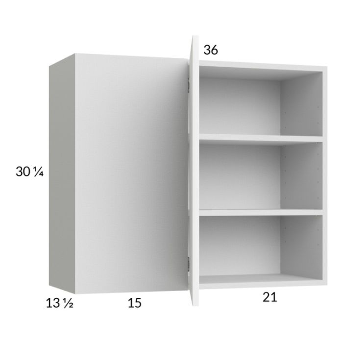Euro Gloss White 36x30-1/4 Blind Corner Wall Cabinet