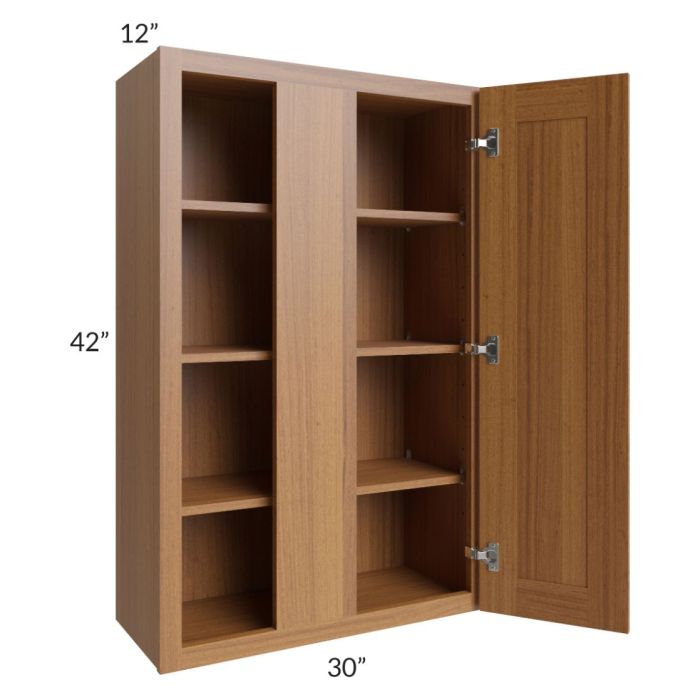 Artisan Walnut Shaker 30x42 Blind Wall Cabinet
