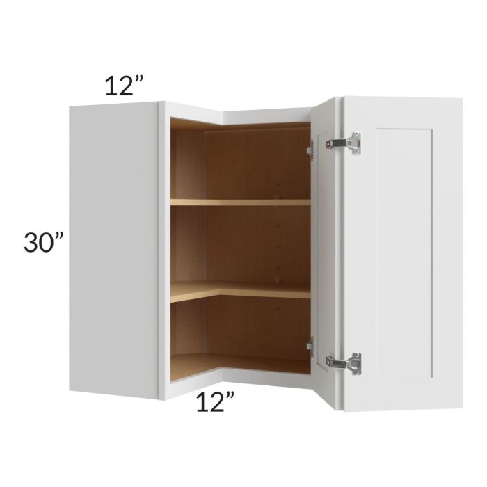 Asheville White Shaker 24x30 Easy Reach Wall Cabinet