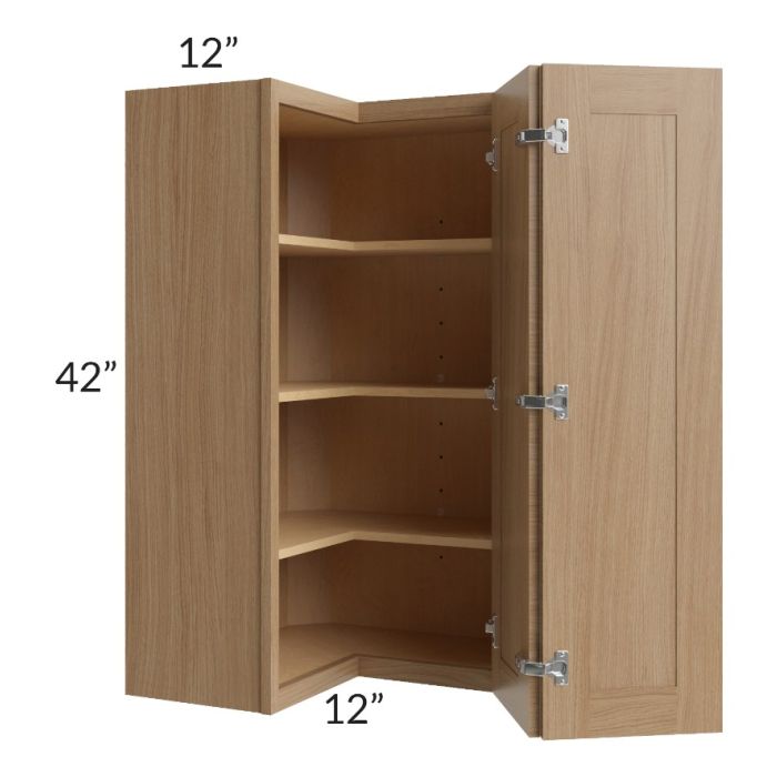 Asheville Rift Oak Shaker 24x42 Easy Reach Wall Cabinet