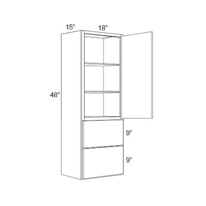 Vienna 18x48x15 Wall Cabinet with Drawers