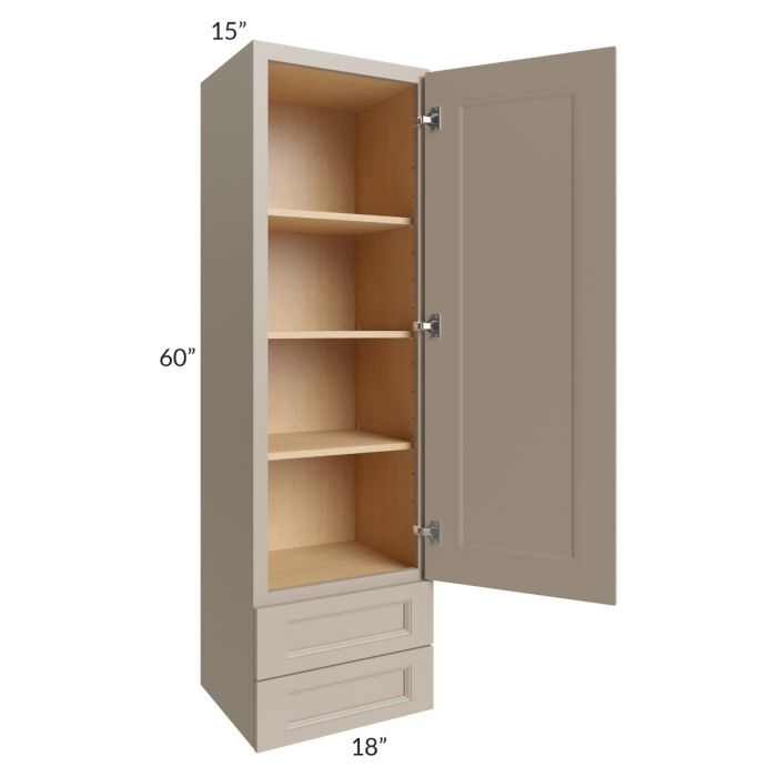 Tuscan Oyster 18x60x15 Wall Cabinet with Drawers