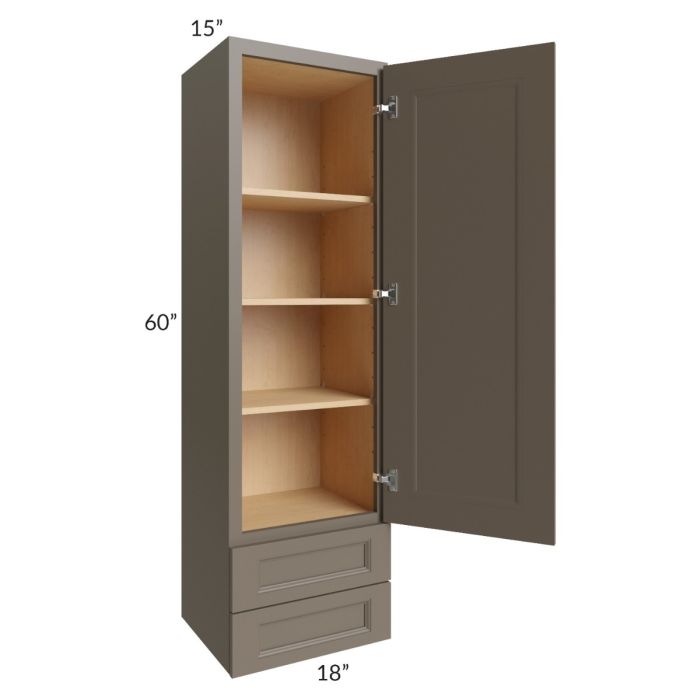 Tuscan Stone 18x60x15 Wall Cabinet with Drawers