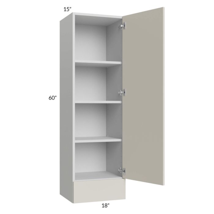 Milan Beige Matte 18x60x15 Wall Cabinet with Drawers