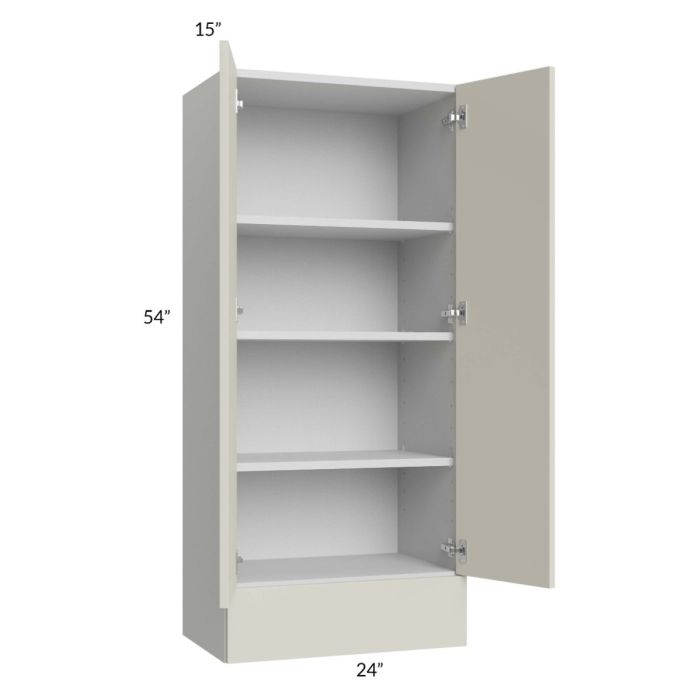 Milan Beige Matte 24x54x15 Wall Cabinet with Drawers