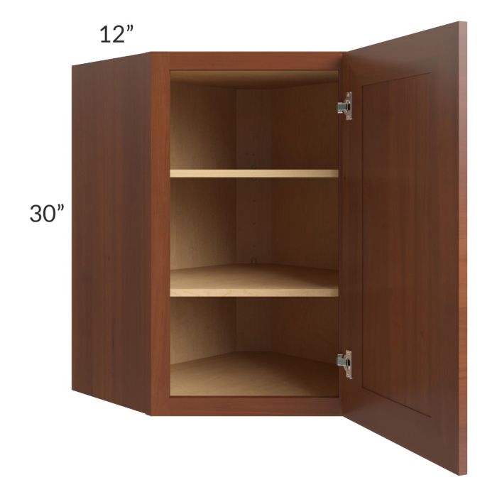 Phoenix Caramel Glaze 24x30 Wall Diagonal Corner Cabinet