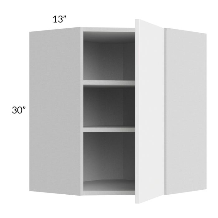 Milan White Gloss 24x30 Diagonal Corner Wall Cabinet