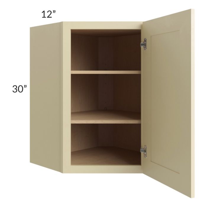 Phoenix Cream Glaze 24x30 Wall Diagonal Corner Cabinet