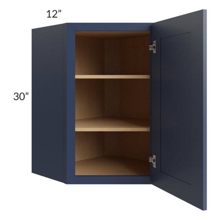 Bayville Blue 24x30 Diagonal Corner Wall Cabinet