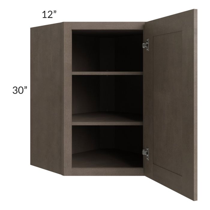 Providence Natural Grey 24x30 Wall Diagonal Corner Cabinet