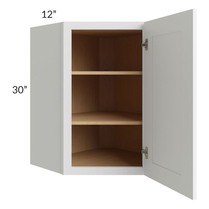 Alpine White Shaker 24x30 Wall Diagonal Corner Cabinet 