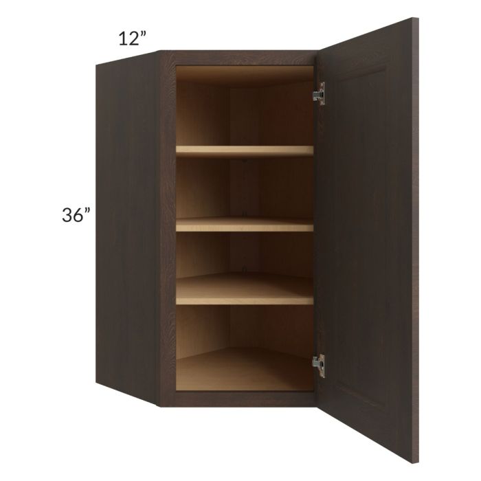 Tuscan Kona Brown 24x36 Diagonal Corner Wall Cabinet