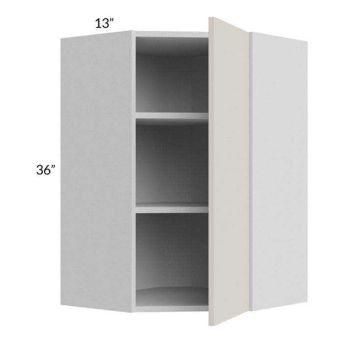 Milan Beige Matte 24x36 Diagonal Corner Wall Cabinet