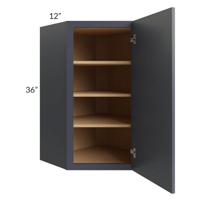 Vienna Indigo 24x36 Diagonal Corner Wall Cabinet