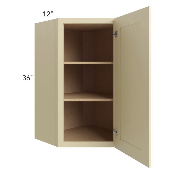 Phoenix Cream Glaze 24x36 Wall Diagonal Corner Cabinet